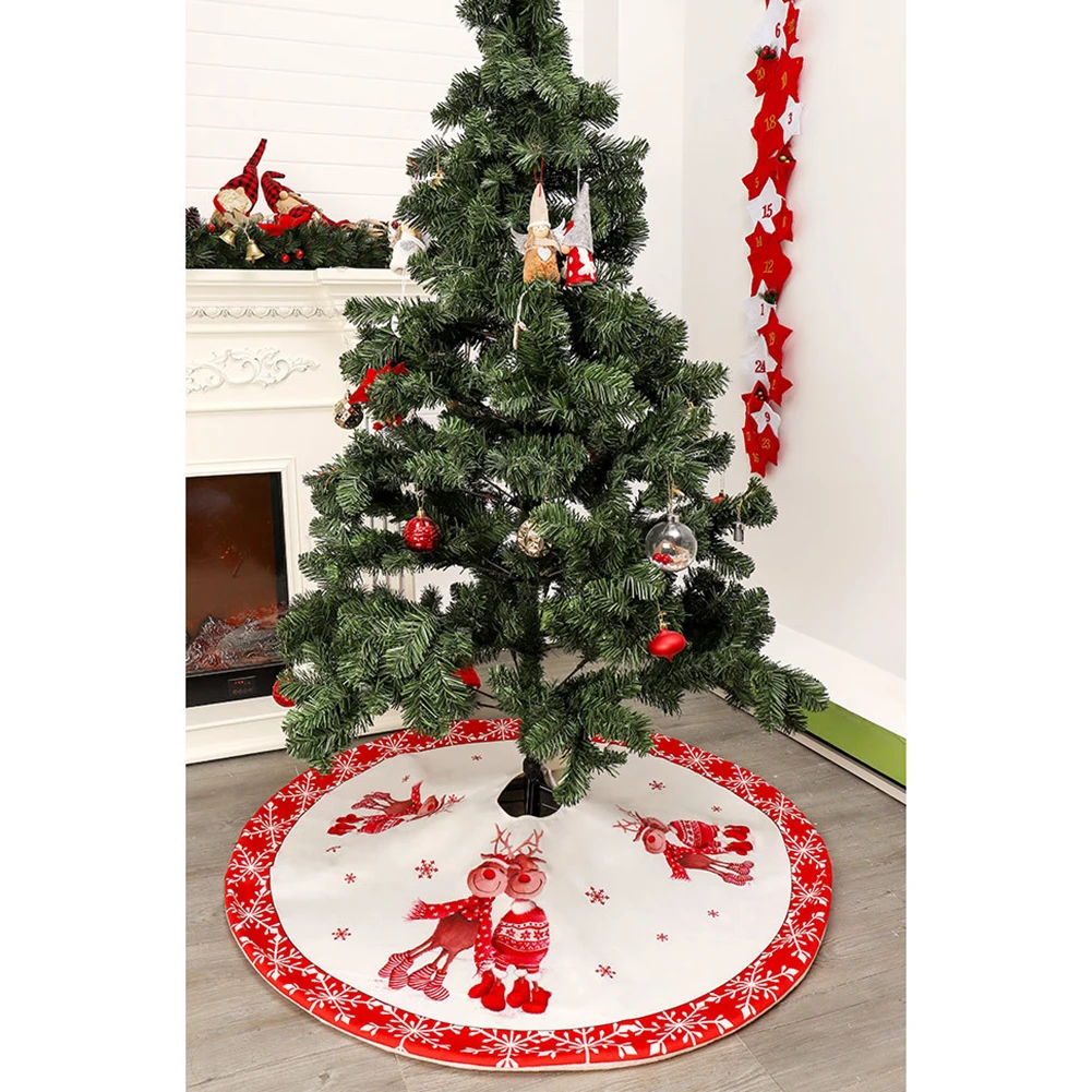 

1pc 48 Inch Christmas Tree Skirt Edge Xmas Trees Skirts Christmas Decorations New Year Decoration For Home Tree Skirt