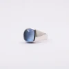 Sterling Silver Sapphire Signet Rings For Men 3