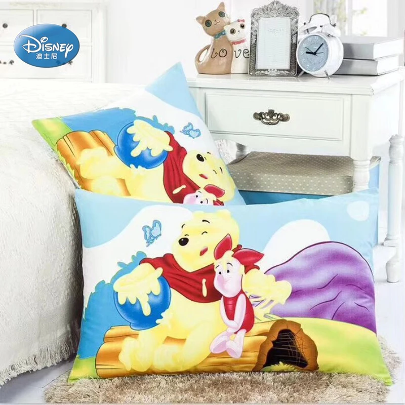 Disney New 100% Cotton Pillowcases 2Pcs Mc Queen Car 95 Frozen Mermaid Couple Pillow Cover Decorative PillowsCase 48x74cm