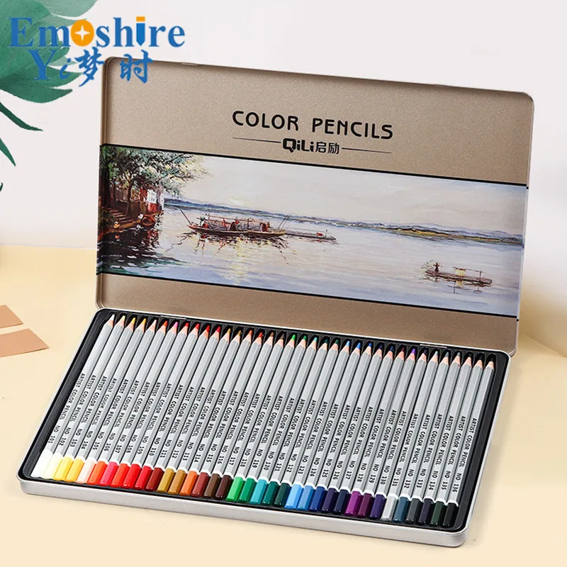 36/48/72 Цвет карандаш упаковка в металлической коробке Цвет деревянный карандаш для студентов художественных бренд Staionery графические рисунки Q025