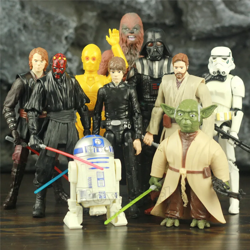 Star Wars Luke Skywalker and Darth Maul Action Figure Lot 