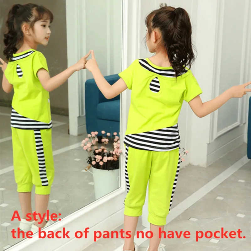 5-14T Girl Summer New Children Clothing Set Cotton Cartoon Letter Girls Clothes Casual Short-Sleeve Suit for kids clothing set,kids t shirt,girls clothing set,kids sports suit,boys clothing set,children sports suit,kids sweatshirt set
