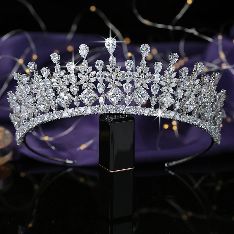 Crown HADIYANA Romance Elegant Women Wedding Bridal Hair Accessories Cubic Zirconia Luxury Jewelry BC5699 Couronne De Mariage