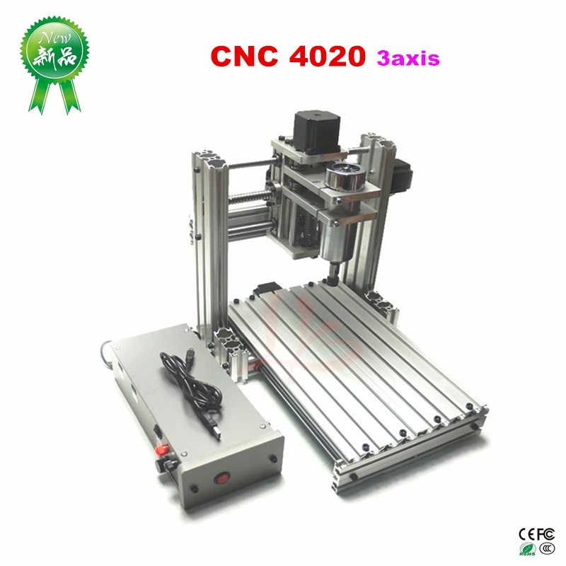 Мини diy cnc 4020 Обновление от 3020 металлический резак 3 осевой деревообрабатывающий