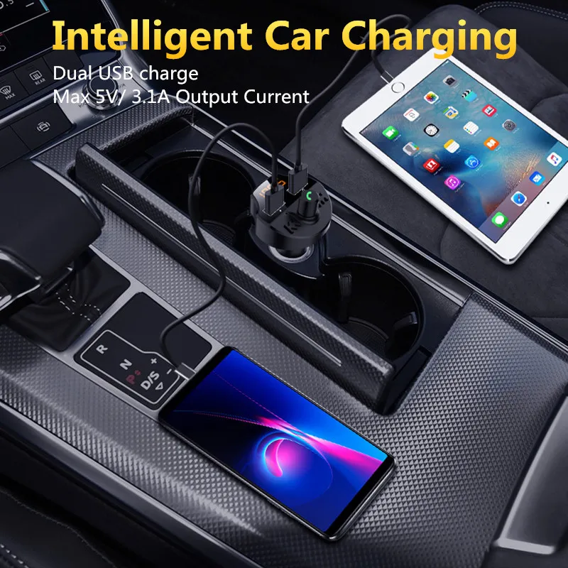 Быстрая зарядка 3.1A автомобильное зарядное устройство Bluetooth 5,0 двойное автомобильное usb-устройство для зарядки телефона для Toyota C-HR Corolla Rav4 Yaris Avensis Camry