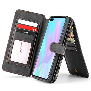 

For Huawei P40 PU Leather Case Detachable Wallet Magnetic Flip Stand Shockproof Anti-scratch Protective Cover with Card Slots