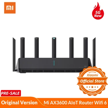 

Xiaomi AX3600 AIoT Router Wifi 6 5G WPA3 Wifi6 600Mb Dual-Band 2976Mbs Gigabit Rate Qualcomm A53 External Signal Amplifier modem