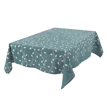

Dinner Kitchen Embroidered Tablecloth, Table Cover, Towel Tablecloth (140 x 180cm, Blue, One Piece)