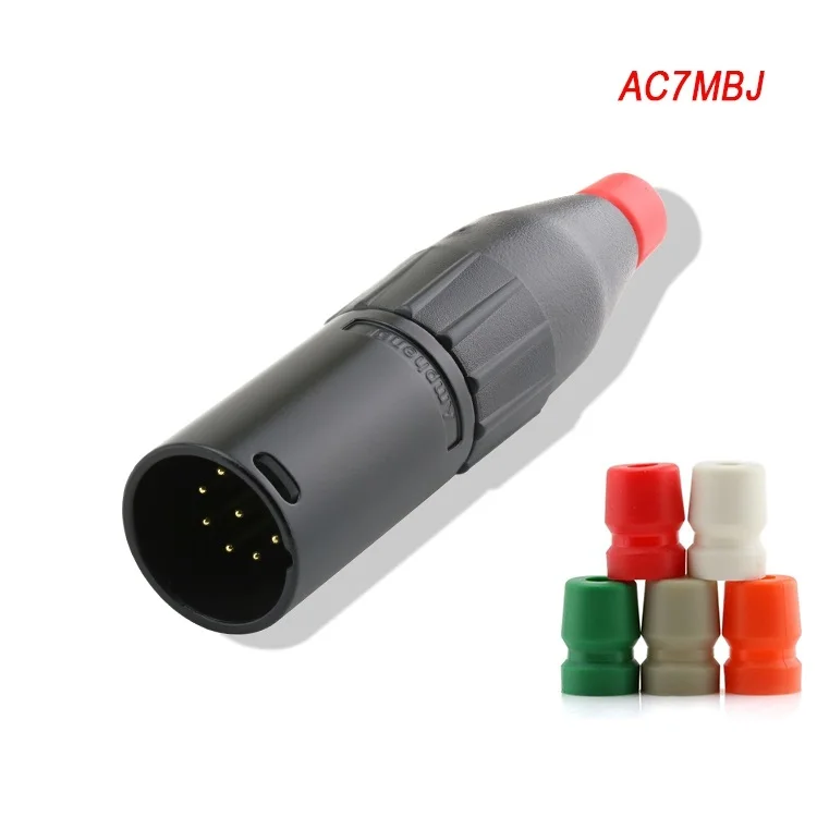 

AC7MBJ 7-контактный XLR Штекерный соединитель баланс XLR кабель 7-жильный Соединительный зажим с пластиковой крышкой