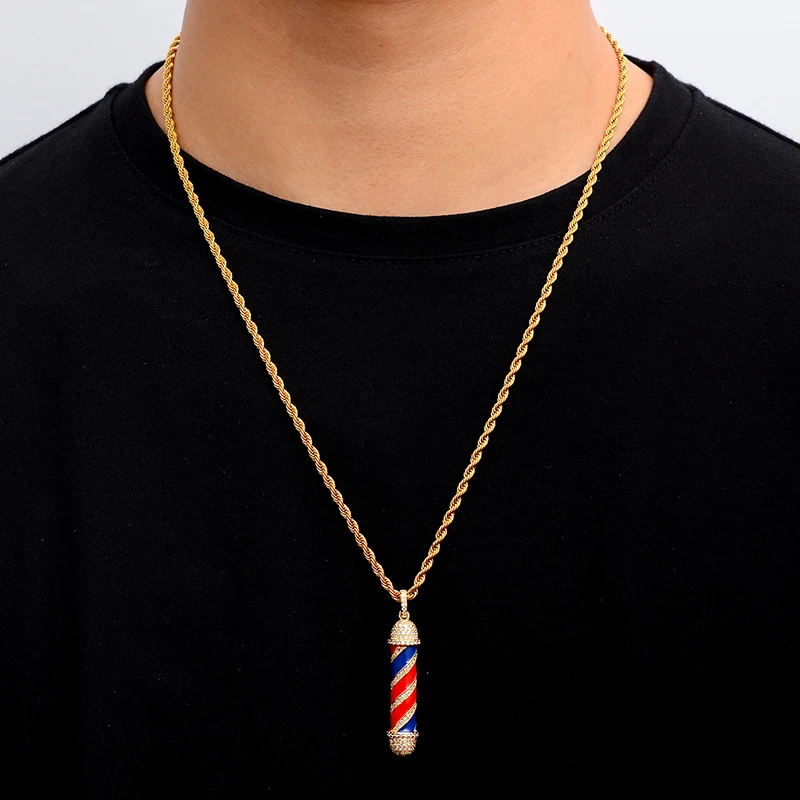 Icy Barber Pole Necklace | BARBER JUNGLE