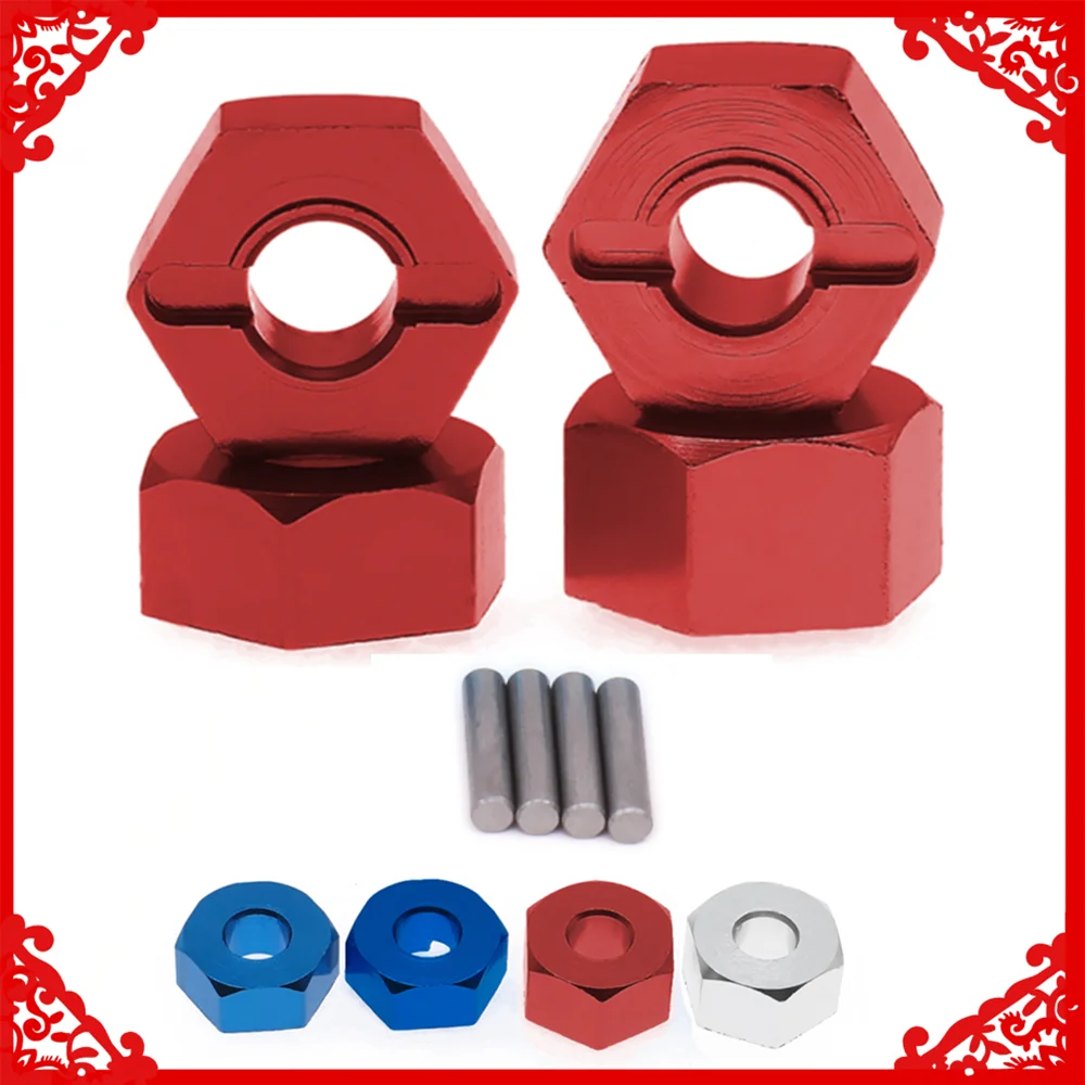 4pcs/set machined alloy wheel hex hub adapter for rc hobby model car 1-10 ECX 2WD series upgraded hop-up parts | Игрушки и хобби