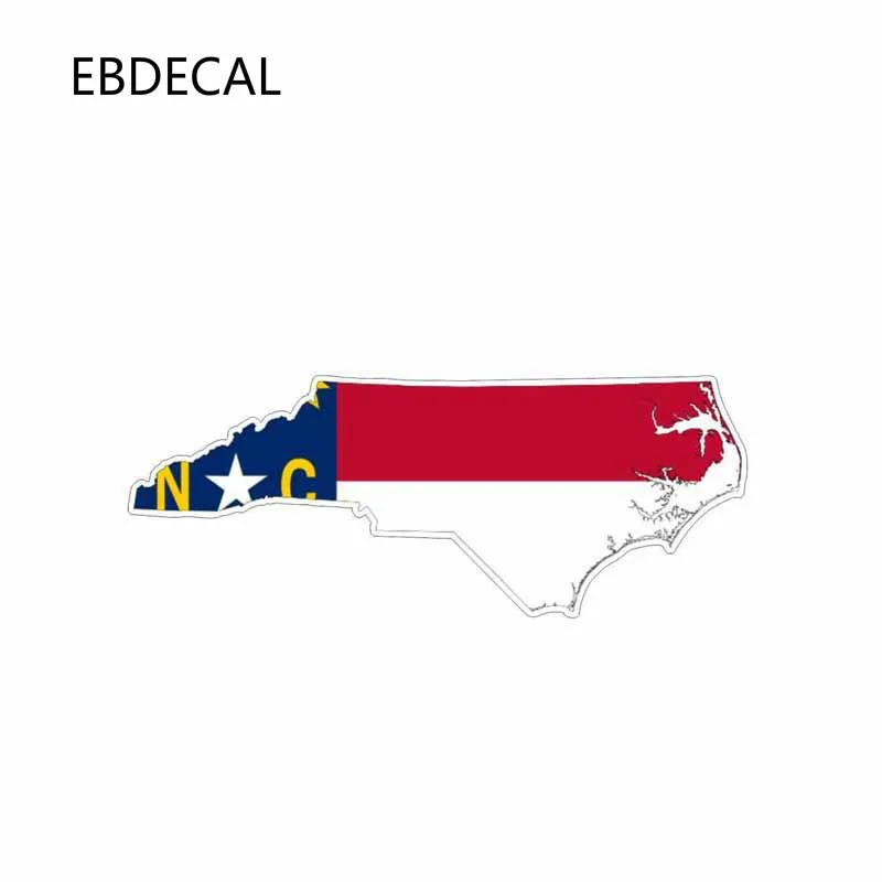 EBdecal креативный Северный флаг Каролины карта наклейка для
