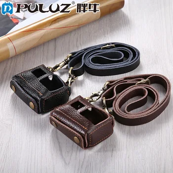 

PULUZ for GoPro HERO7 Black /6 /5 Litchi Texture Genuine Leather Housing Case with Set Key Hole & Neck Strap & 52mm UV Lens