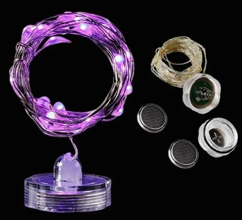 

LED Waterproof Candles Copper String Lights Battery Submersible String Lights Christmas Holiday Home Decoration Light 2m 20 led