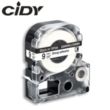 CIDY 1 шт. 9 мм черный на белом SS9KW/LC-3WBN LC-3WBN9 LC 3WBN лента для kingjim/epson Для LW300 LW400 с Заводской ценой