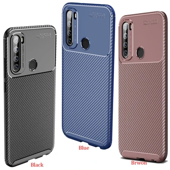 

50pcs/lot For Xiaomi Redmi Note 8T Anti-Scratch Carbon Fiber Rugged Armor Case For Xiaomi Redmi Note 8T