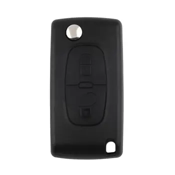 

New 2 Button Car Key Folded Case Shell Uncut Blade for Peugeot 207 307 407 308