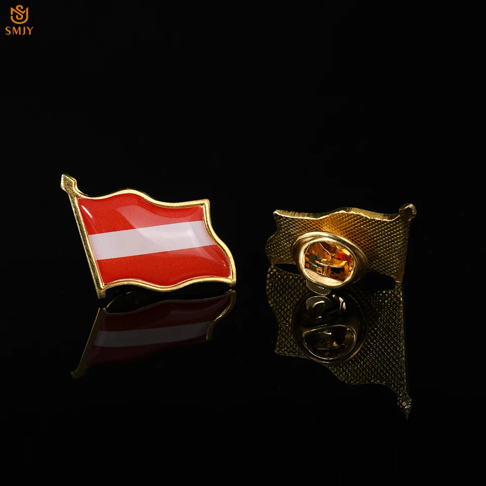 Austrian flag waving brooch pin enamel gold-plated lapel tie / hat jewelry badge Icon PIN-010 | Дом и сад