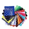 2021 Fashion Hip Hop Cotton  Bandana Square Scarf 54cm*54cm Black Red Paisley Headband Printed For Women/Men/Boys/Girls 1