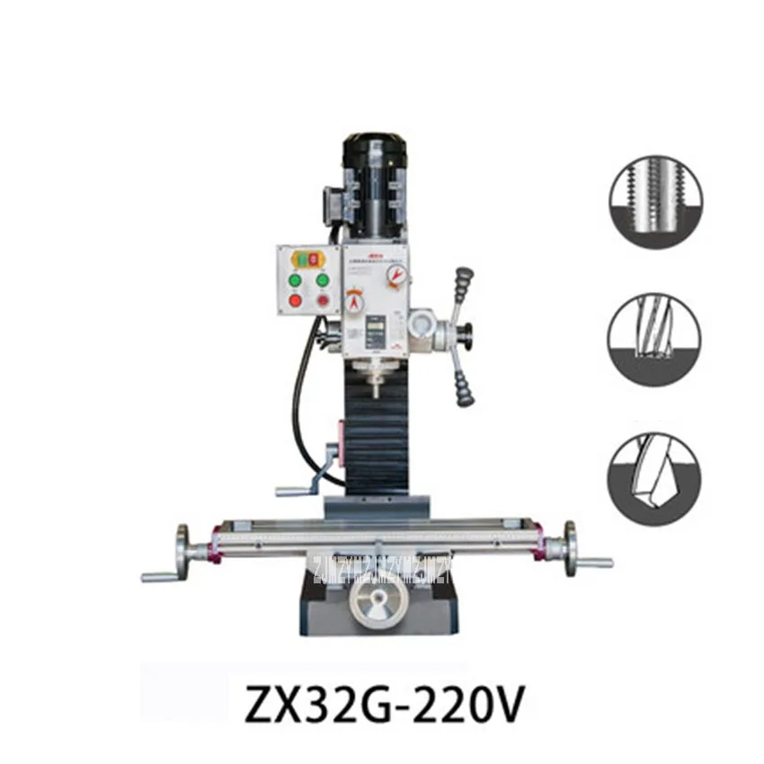 ZX32G сверлильный фрезерный станок для обработки металла Вертикальный фрезерный станок промышленный сверлильный и фрезерный станок 110 В/220 В/380 В
