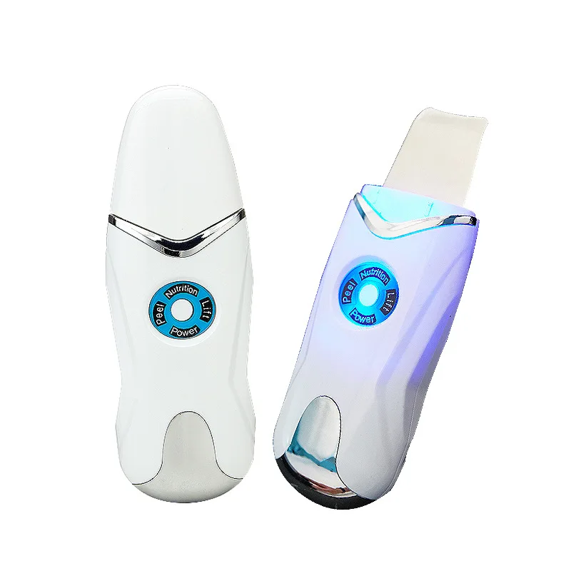 Ultrasonic Vibrating Skin Scrubber LED Blue Light EMS Microcurrent Massage Beauty Device Blackhead  - 4000430505271