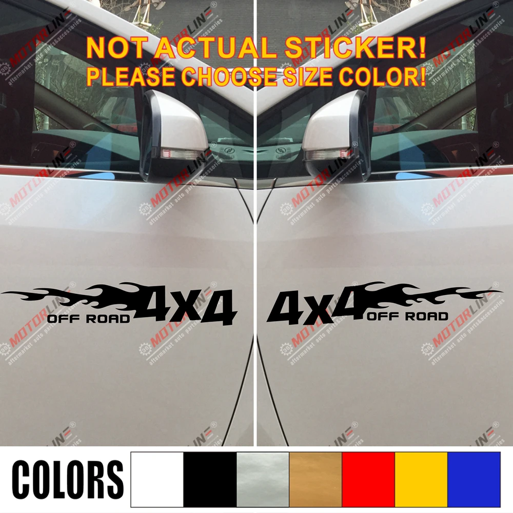 

Виниловая наклейка на автомобиль 4X4 для внедорожников, выбор цвета и размера