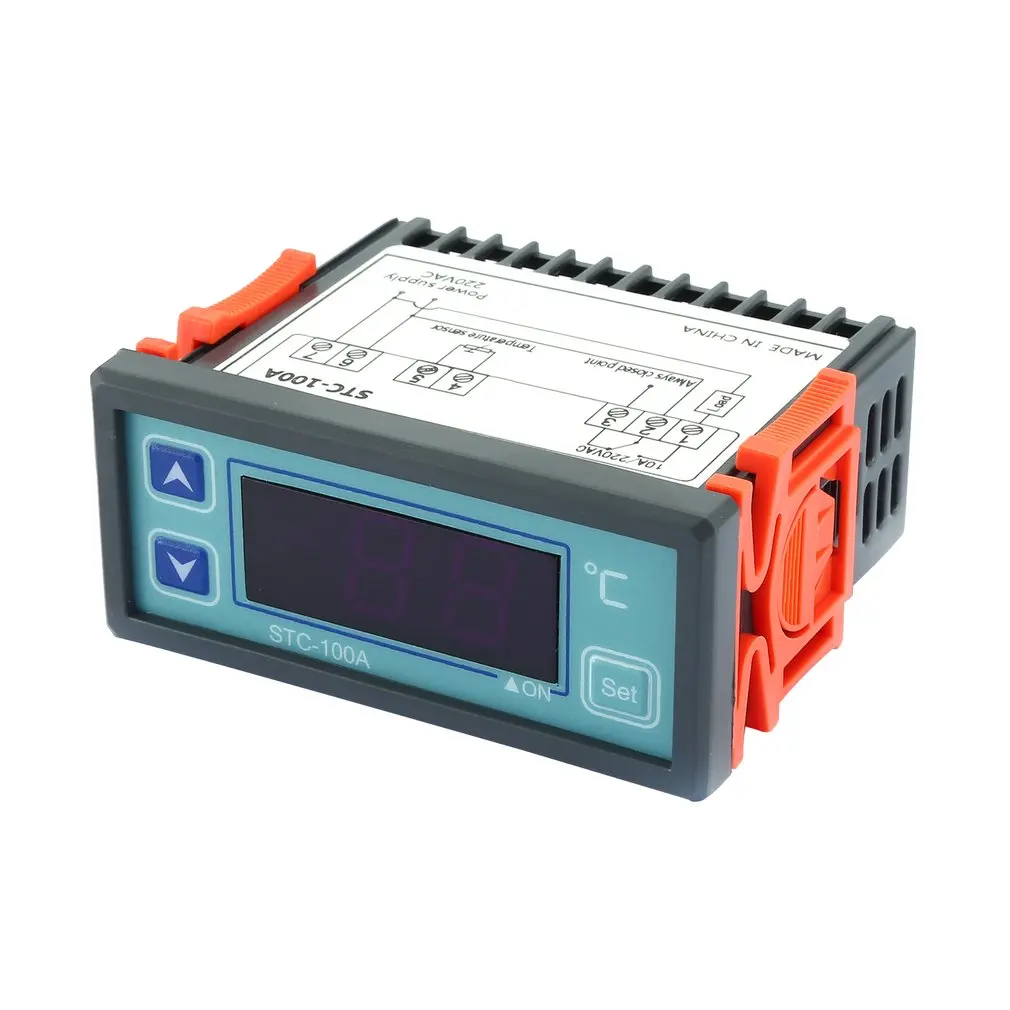 Digital Temperature Controller Cool Heat Refrigerator Thermostat Regulator Thermoregulator Thermocouple Sensor STC-100A