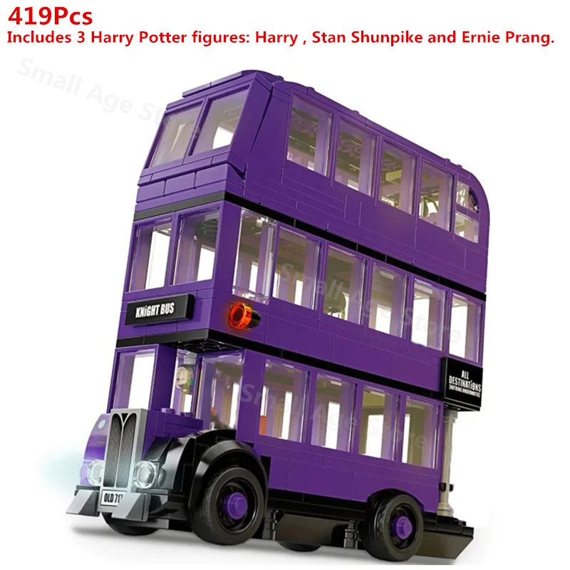 

Prisoner of Azkaban The Knight Bus Building Blocks Kits Bricks Compatible Movie Potter figure Model Kids Toys For Children 75957