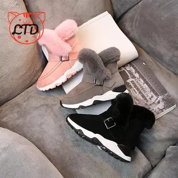

New Winter Kids Boots Girls Shoes 2020 Fashion Ankle Children Boots Non-slip Martin Boots for Girls Warm Shoes Size 26-36