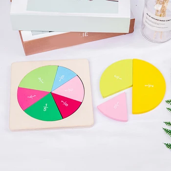 

Mathematics Fraction Board Division Round jigsaw Puzzle Toy Teaching Aids Education Math Toy Math Early Learning Toys For Kids