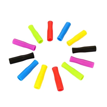 

10/20/50pcs Caps Anti Burn Teeth Protector Bar Reusable Stainless Steel Straw Food Grade Accessories Silicone Tip Cover 6mm