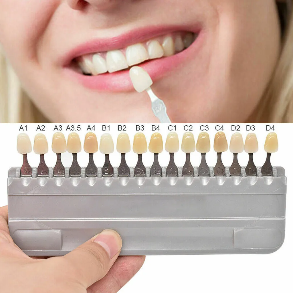 

Dental Porcelain Teeth color tooth model Oral Dental Pan Classical Tooth color card 16Color shade guide porcelain teeth