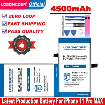 

LOSONCOER Top Brand 100% New 3600-4500mAh Battery for Original Apple iPhone 11 11 Pro 11 Pro Max Smart Mobile Phone Battery