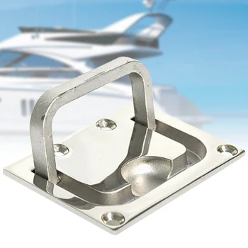 

Universal Lift Pull Boat Hatch Handle Stainless Steel Marine Yacht Polished Recessed Flush Ring Floor Buckle Square Hardware