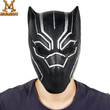 

Molezu Captain America Civil War Black Panther Mask Cosplay Helmet Costume Props Accessories For Adult Halloween Mask Latex