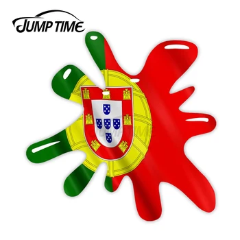 

Jump Time New 3D Design With Portugal Portuguese Flag Motif External Vinyl Car Sticker for Windows Bumper