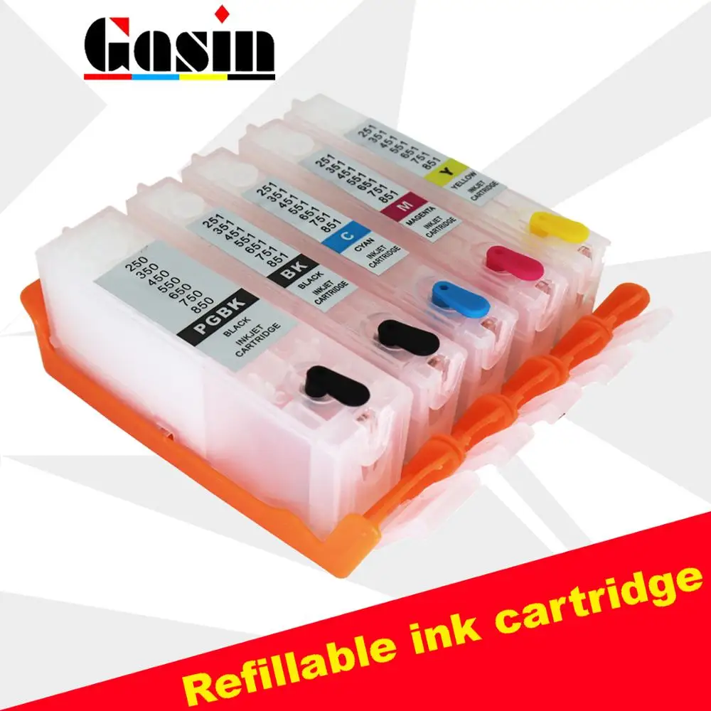 Для Canon PGI-450 CLI-451 | многоразовый картридж | с чипом для canon 450xl 451xl | для CANON PIXMA IP7240 MG5440 принтер