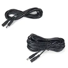 Мужской женский Мощность адаптер AC/DC 12V Удлинительный кабель Шнур 5,5x2,1 мм Мощность коммутационным шнуром для видеонаблюдения Камера Солнечная Светодиодная лампа шнур 3/5/10m