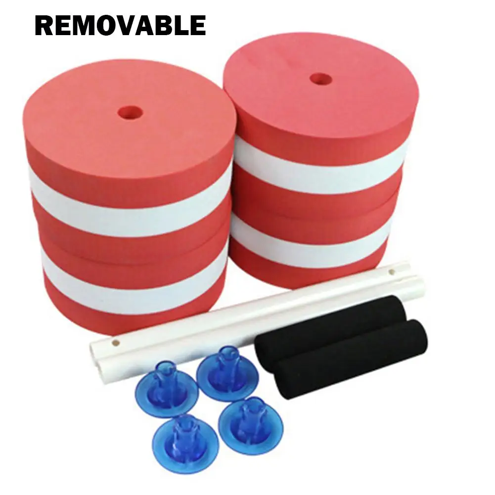 DIY EVA Water Foam Floating Dumbbell Swimming Pool Water Weight Aerobics Automatic Float Aquatics Barbell For Yoga Fitness