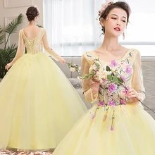 Элегантное женское вечернее платье бальное платье принцессы пышные платья для девочек с длинными рукавами маскарадные милые 16 платья бальное платье s vestidos de 15 ano