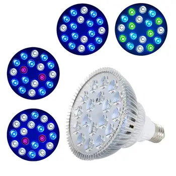 LED 애완 동물 조명 어항 램프, LED 수족관 조명 식물 전구, 해수 해양 산호초 섬프 조류 UV IR 레드 블루, 54W