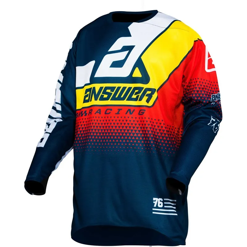 mtb для мотокросса из ткани Джерси эндуро Байк футболка для горного велоспорта внедорожный горный спэкел clycling jersey - Цвет: Синий