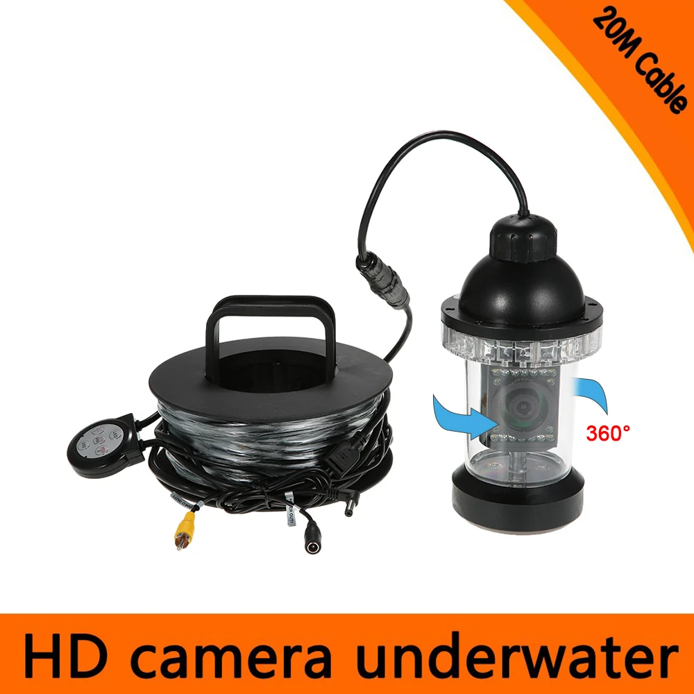 

Fishing Camera Underwater Video Camera System LED Lights Fish Finder 360 Degree Rotating Fishing Video Camera Infrared IR