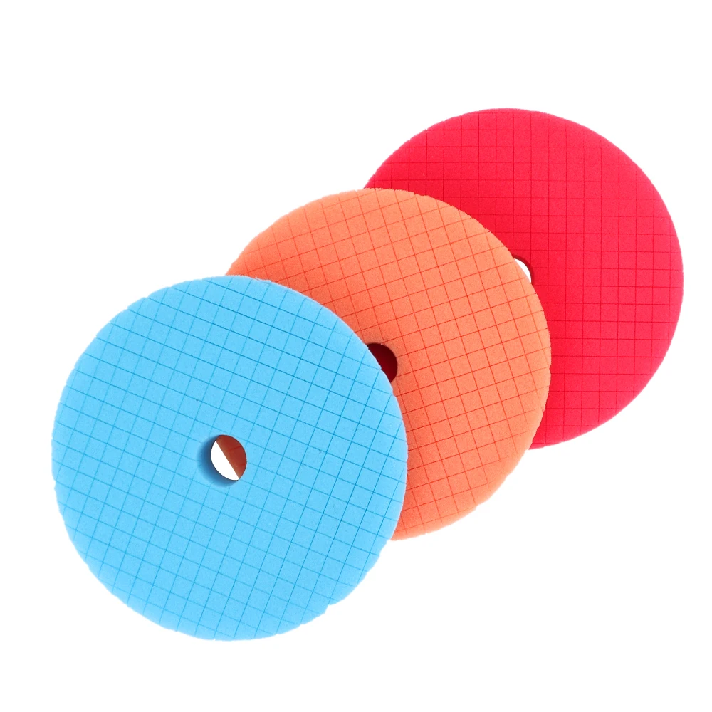 Almofadas de Espuma Yosolo Peças Carro Polimento Kit 6 Polegada Polonês Lustrando Pad Disco Abrasivo Esponja Encerar 5 - Set 10 Esponja p/ encerar