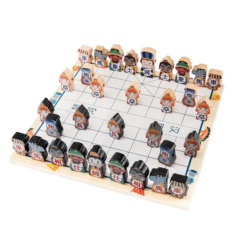 Traditional Chinese Xiangqi Chess Game Romance of The Three Kingdoms Chessman Set Tabletop Games 2 Players for Kids