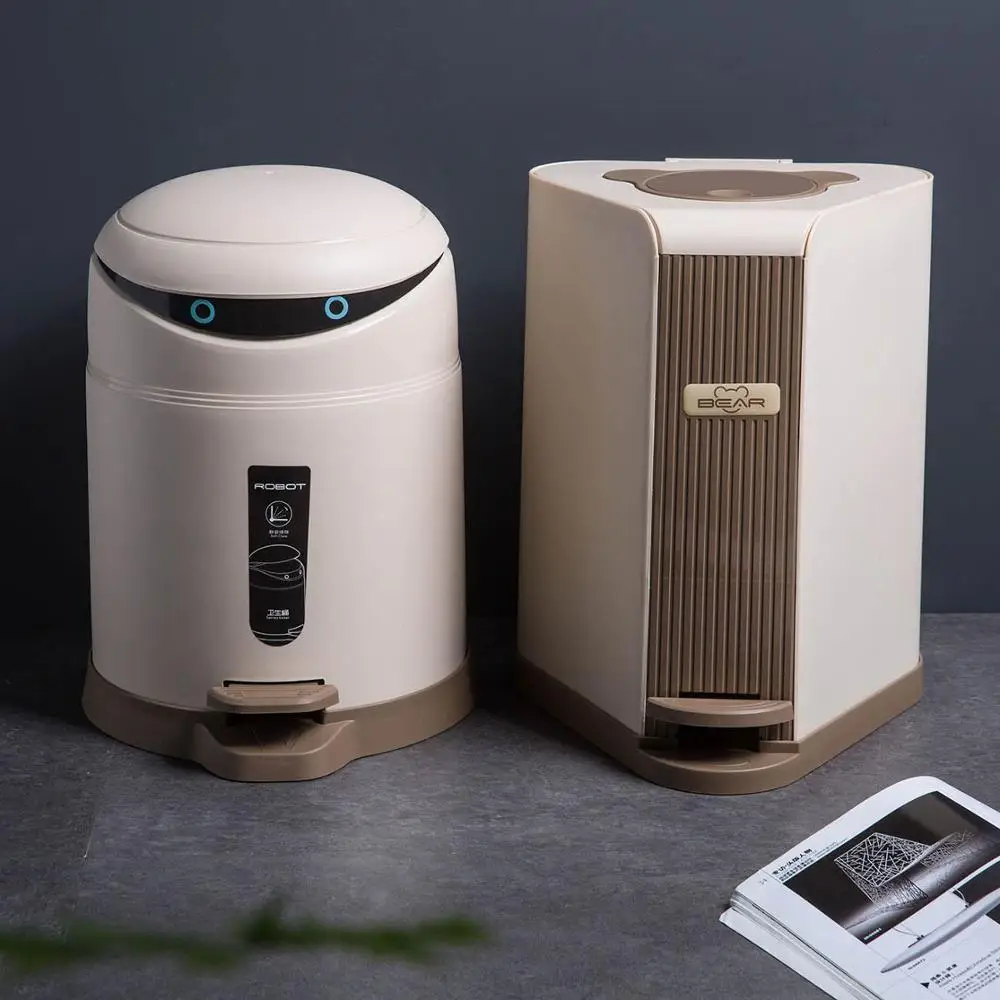 

Double Layer Trash Can Pressing Cover Kitchen Waste Bin Sitting Room Toilet Trash Office Paper Basket Household Foot Pedal