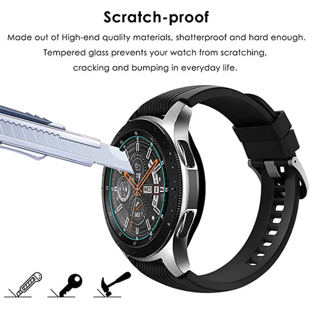 3/1pcs Upgraded Tempered Glass Screen Protector For Samsung Galaxy Watch 46mm 42mm 9h Protective Glass Film for Gear S3 S2 5 Pro