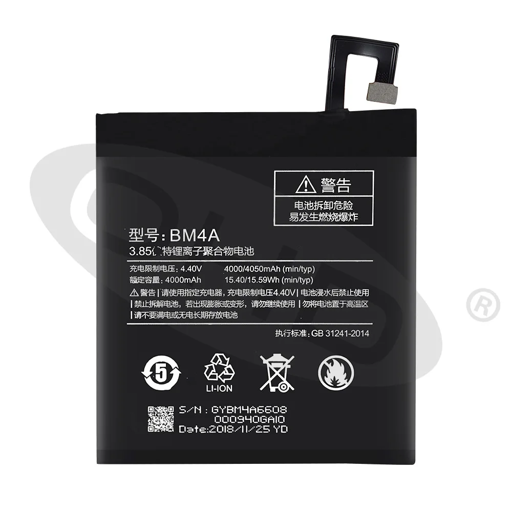 OHD Оригинальная батарея большой емкости BM4A для Xiaomi Hongmi Redmi Pro литий полимерная 4000