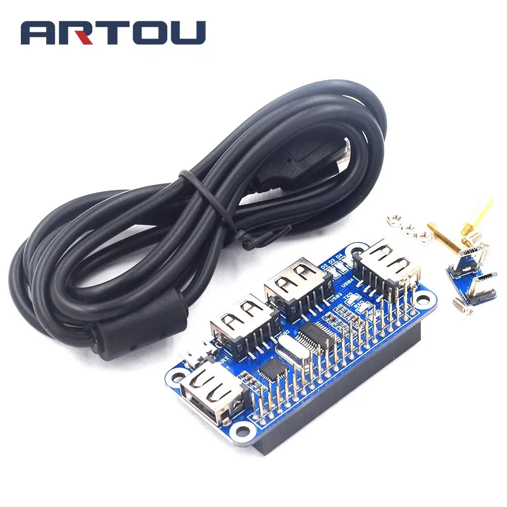 4 Porte Usb Hdm Hub Cappello Per Raspberry Pi 3/2/Zero W Scheda Di Espansione Usb A Uart Per Di Debug Seriale Compatibile Con Usb