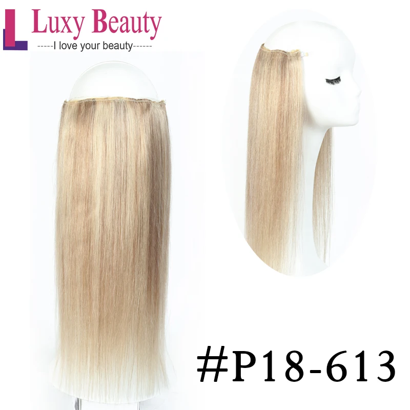 LuxyBeauty, прямые накладные волосы на застежке, 1", 18", 2", Remy, человеческие волосы, машина, сделано, уток, рыбная линия, волосы, регулируемые
